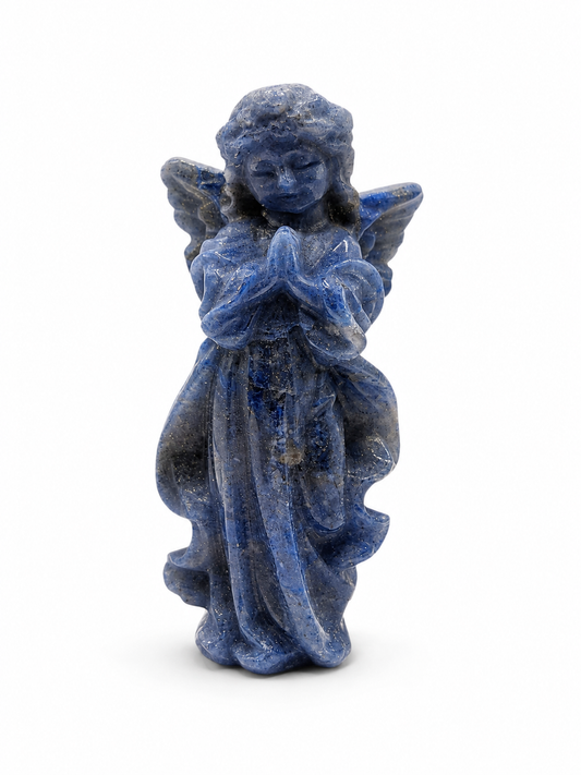 Statut Ange gardien - Lapis lazuli surteinté