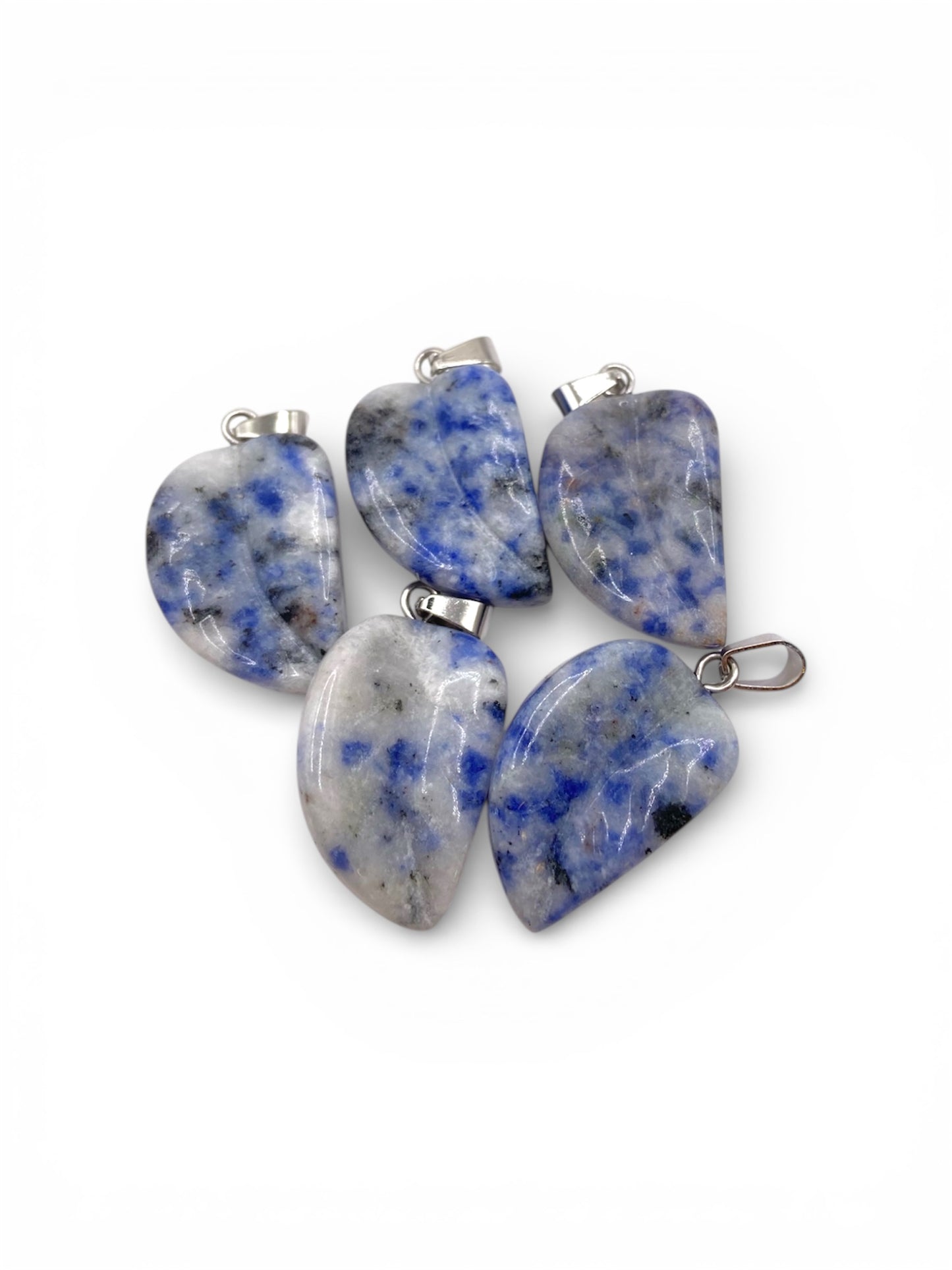 PENDENTIF FEUILLE - SODALITE