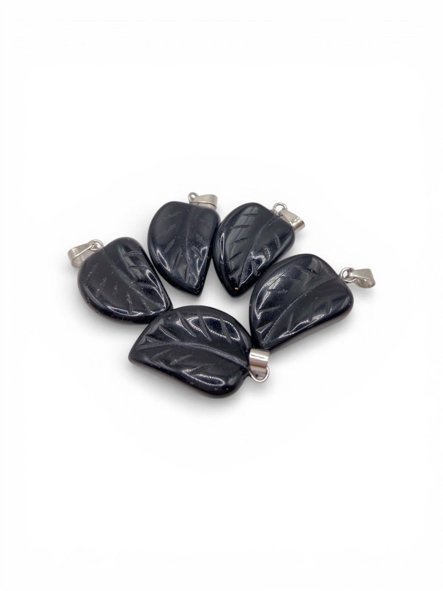 PENDENTIF FEUILLE ONYX