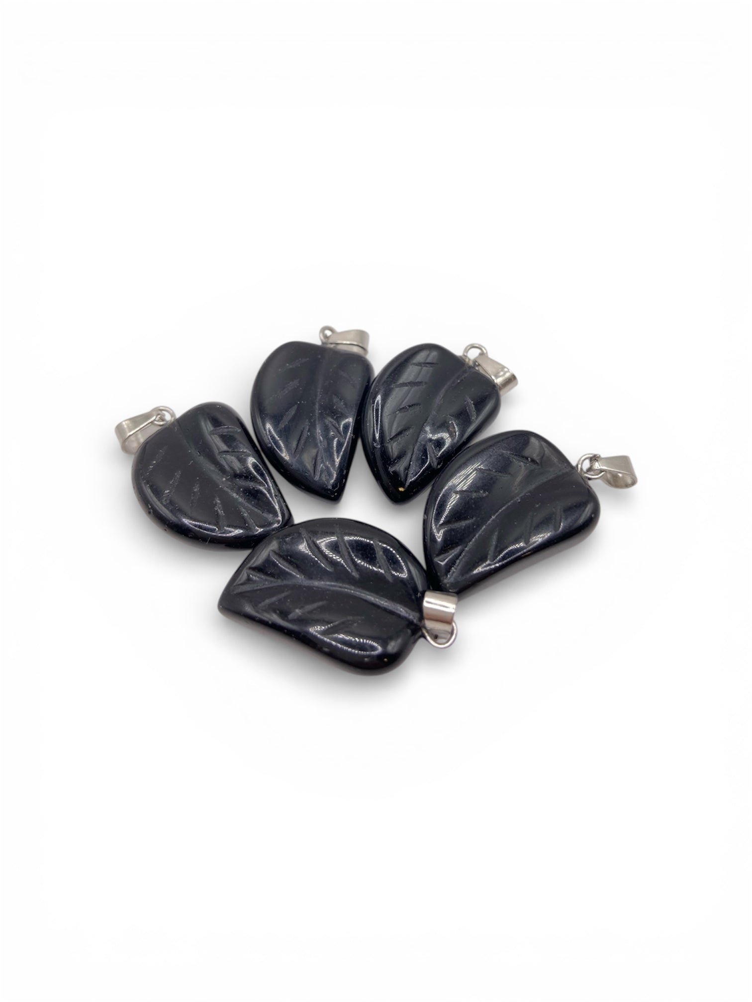 PENDENTIF FEUILLE ONYX