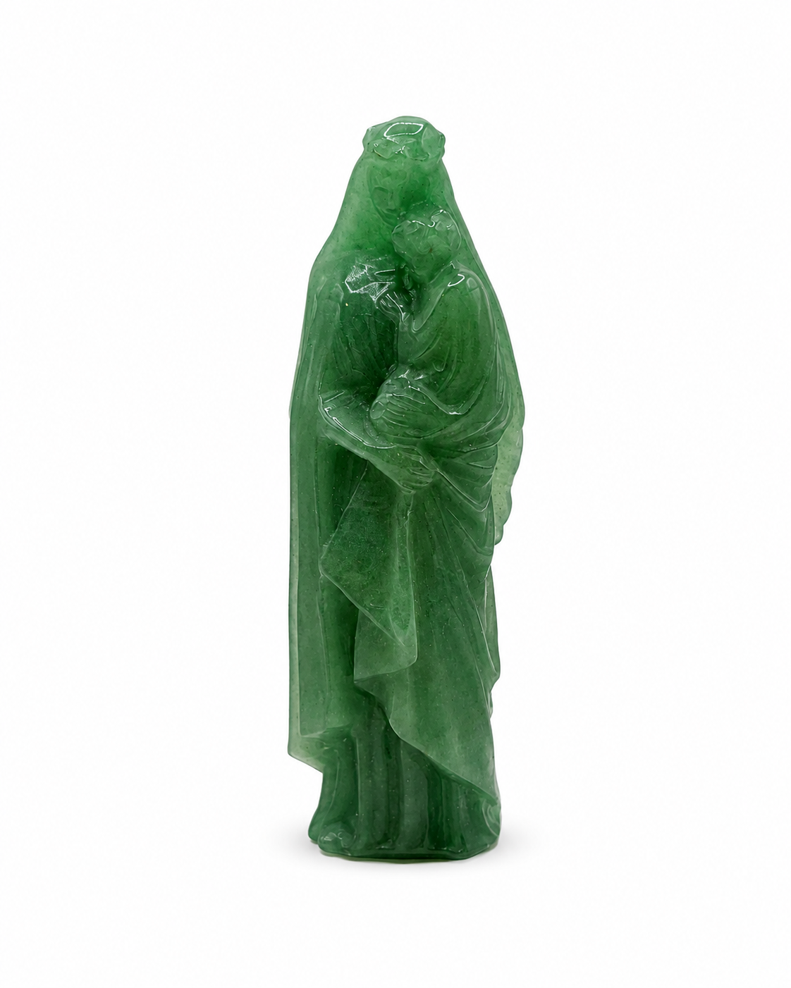 Statut Vierge Marie portant l'Enfant Jésus - Aventurine