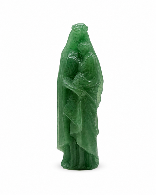 Statut Vierge Marie portant l'Enfant Jésus - Aventurine