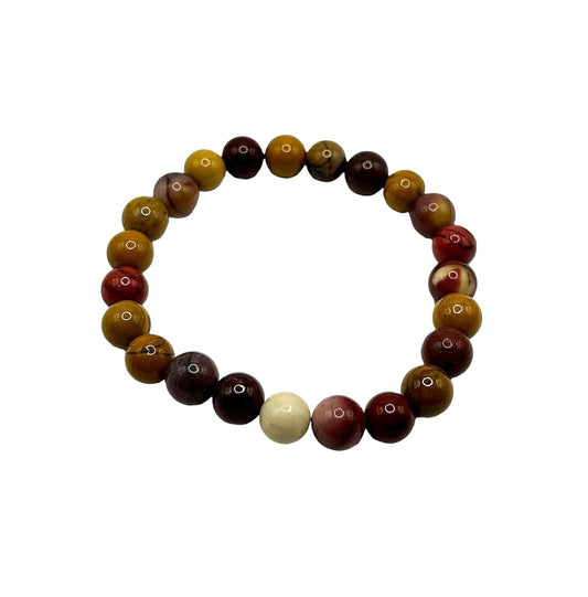 BRACELET 8MM MOKAÏTE QUALITÉ EXTRA