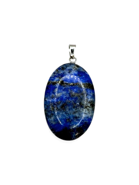 PENDENTIF GALET PLAT - LAPIS LAZULI