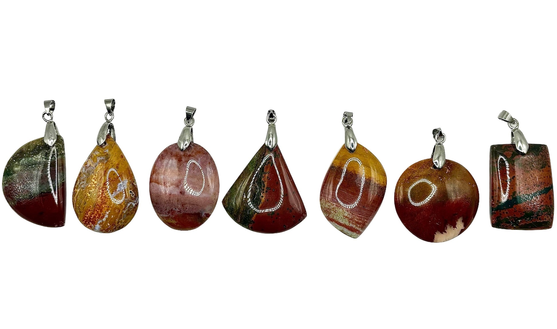 PENDENTIF JASPE POLYCHROME  (la pièce)