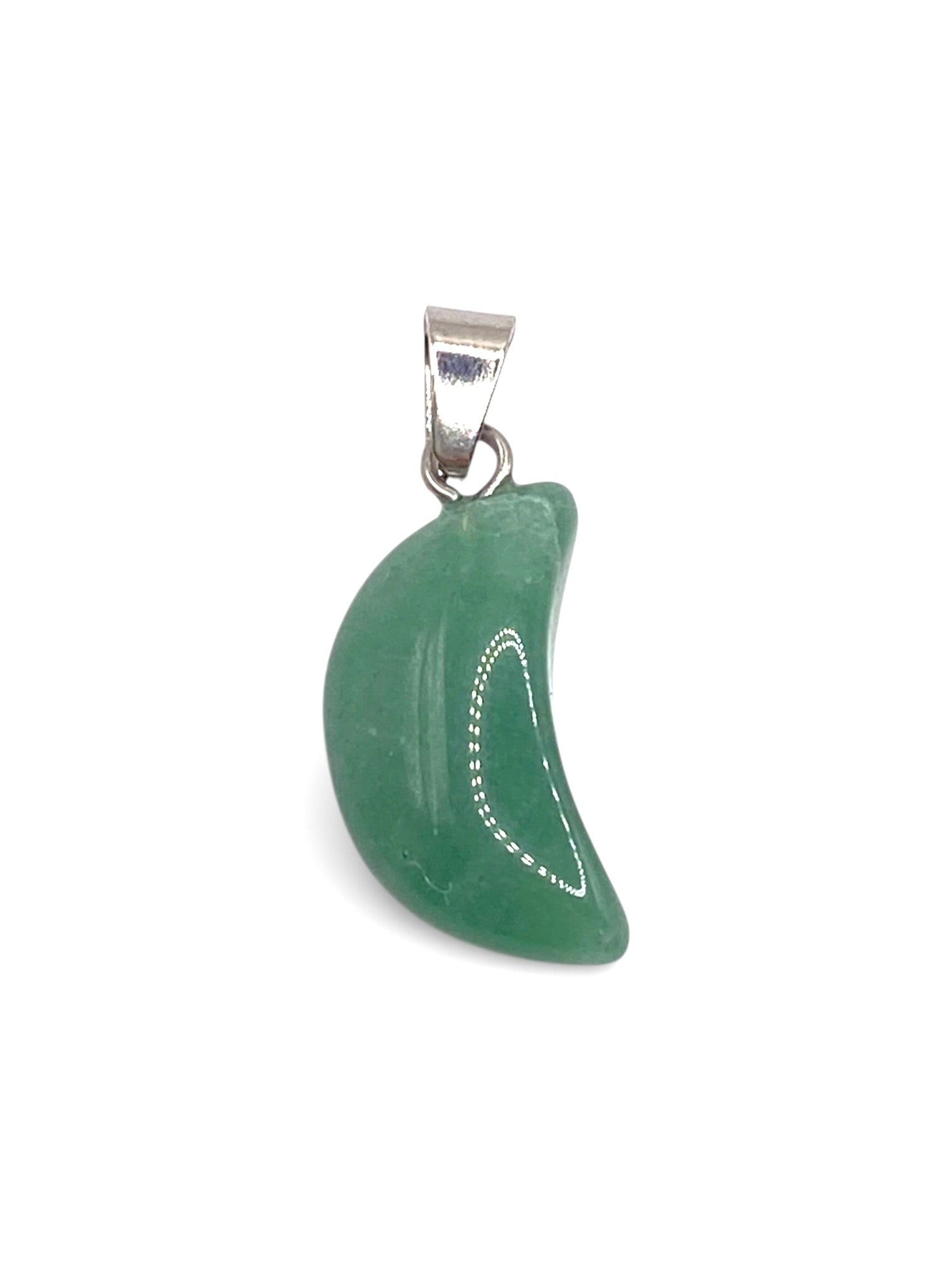 PENDENTIF DEMI LUNE - AVENTURINE