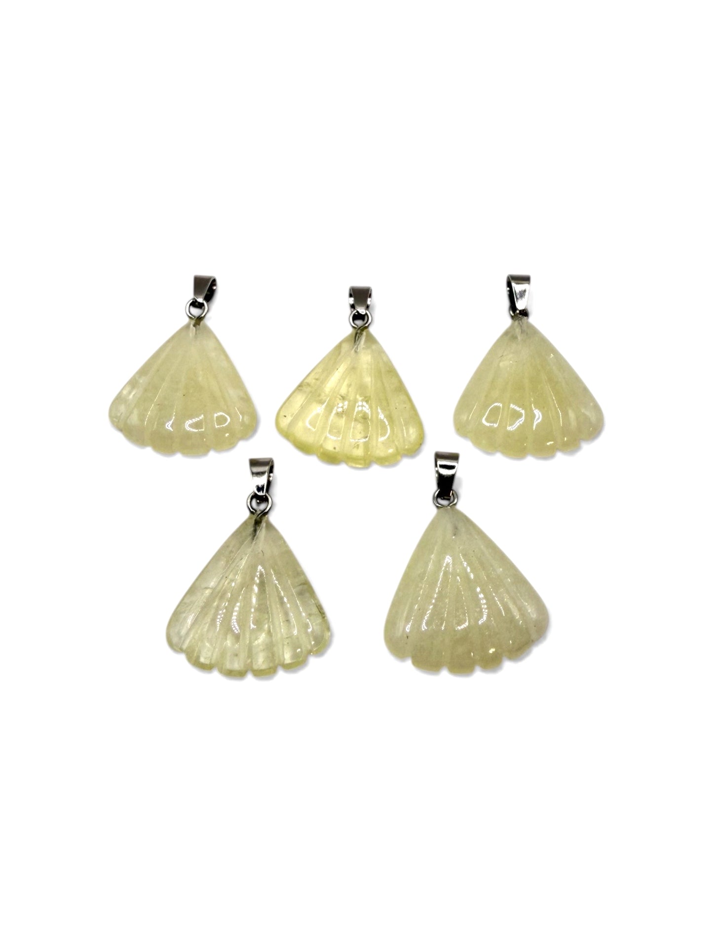 PENDENTIF COQUILLAGE - CITRINE NATURELLE